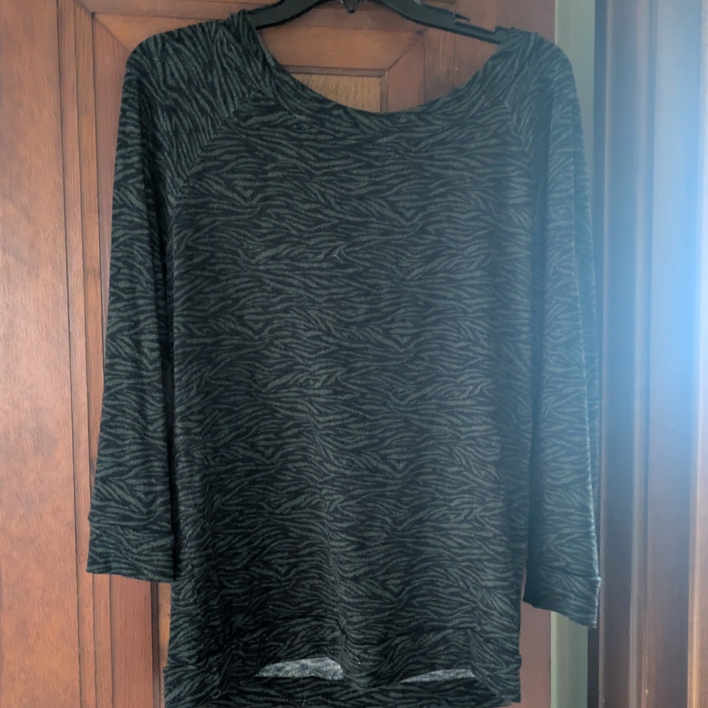 Market & Spruce Gray Relaxed Blouse